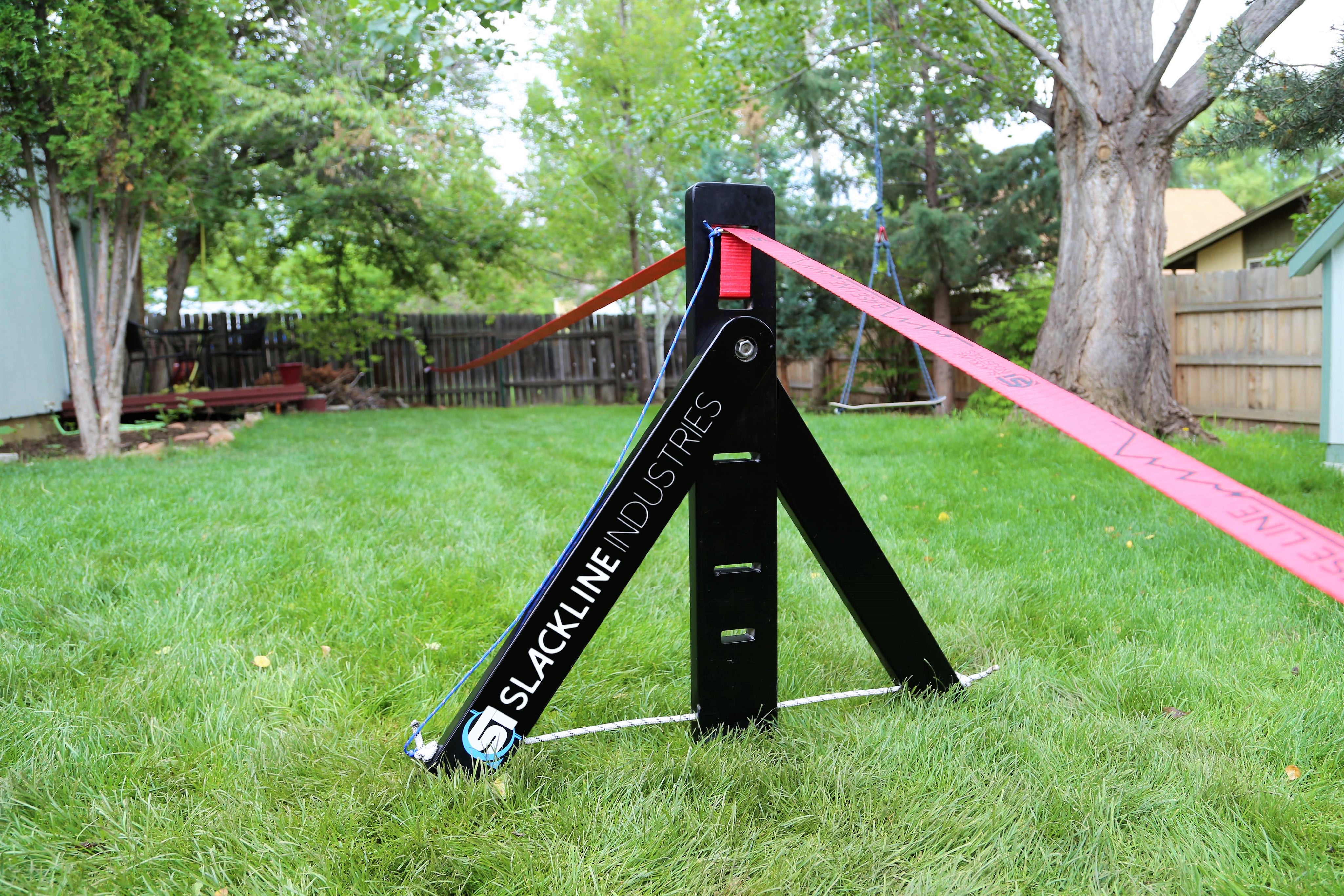 Slacklining without trees? No problem.